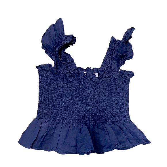 Hill House The Paz Top And Skirt in Navy‎ Linen Size L/XL Summer Preppy Feminine - Picture 6 of 15